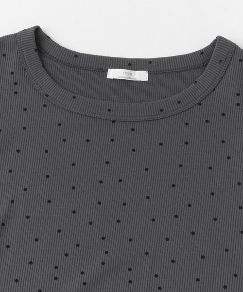 ITEMS URBANRESEARCH(アイテムズ アーバンリサーチ)の「5ブソデリブTシャツ(Tシャツ/カットソー・レディース・チャコールグレー/ブラック/ホワイト・FREE)」の16枚目の写真