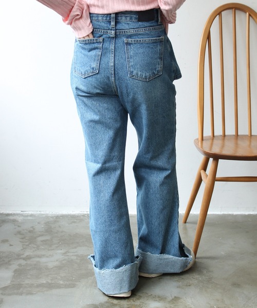 StyleSea（スタイルシー）の「レイヤードデニムパンツ（デニムパンツ・レディース・ブルー・SMALL/MEDIUM）」の7枚目の写真