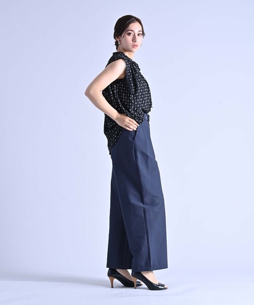 RAW FUDGE（ローファッジ）の「ベルト付２タックパンツ（その他パンツ・レディース・スミクロ/サックスブルー/オフホワイト・M）」の15枚目の写真