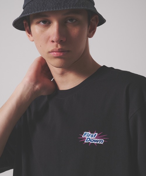 FIRST DOWN(ファーストダウン)の「プリント ショートスリーブ Tシャツ #2(Tシャツ/カットソー・メンズ・ホワイト/杢グレー/ブラック・L/M/XL)」の12枚目の写真