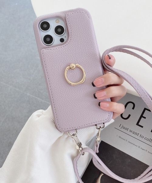 Fun & Daily（ファンアンドデイリー）の「Shoulder Leather iPhone Case 15 16 17 Plus Pro Promax アイフォンケース（スマホケース/カバー・レディース・ベージュ/パープル/ブラック・iPhone 16 Plus/iPhone 16 Pro/iPhone 16 Pro Max/iPhone 15 Plus/iPhone 15 Pro Max/iPhone 15 Pro/iPhone 16/iPhone 15/iPhone 17 Pro Max/iPhone 17 Pro/iPhone 17）」の11枚目の写真