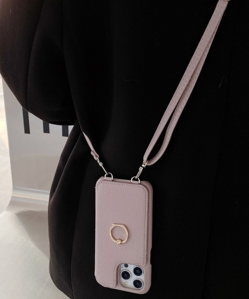 Fun & Daily（ファンアンドデイリー）の「Shoulder Leather iPhone Case 15 16 17 Plus Pro Promax アイフォンケース（スマホケース/カバー・レディース・ベージュ/パープル/ブラック・iPhone 16 Plus/iPhone 16 Pro/iPhone 16 Pro Max/iPhone 15 Plus/iPhone 15 Pro Max/iPhone 15 Pro/iPhone 16/iPhone 15/iPhone 17 Pro Max/iPhone 17 Pro/iPhone 17）」の12枚目の写真