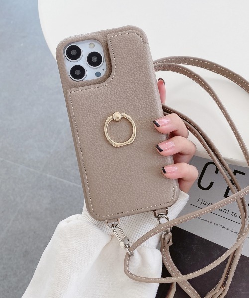 Fun & Daily（ファンアンドデイリー）の「Shoulder Leather iPhone Case 15 16 17 Plus Pro Promax アイフォンケース（スマホケース/カバー・レディース・ベージュ/パープル/ブラック・iPhone 16 Plus/iPhone 16 Pro/iPhone 16 Pro Max/iPhone 15 Plus/iPhone 15 Pro Max/iPhone 15 Pro/iPhone 16/iPhone 15/iPhone 17 Pro Max/iPhone 17 Pro/iPhone 17）」の19枚目の写真
