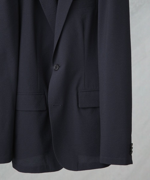 NANO universe（ナノユニバース）の「「Damerino」DotAir(R)サッカーストレッチセットアップ/吸水速乾（セットアップ・メンズ・カーキ/ダークネイビー/チャコール・L/M/S/XL）」の8枚目の写真