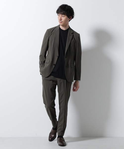 NANO universe（ナノユニバース）の「「Damerino」DotAir(R)サッカーストレッチセットアップ/吸水速乾（セットアップ・メンズ・カーキ/ダークネイビー/チャコール・L/M/S/XL）」の21枚目の写真