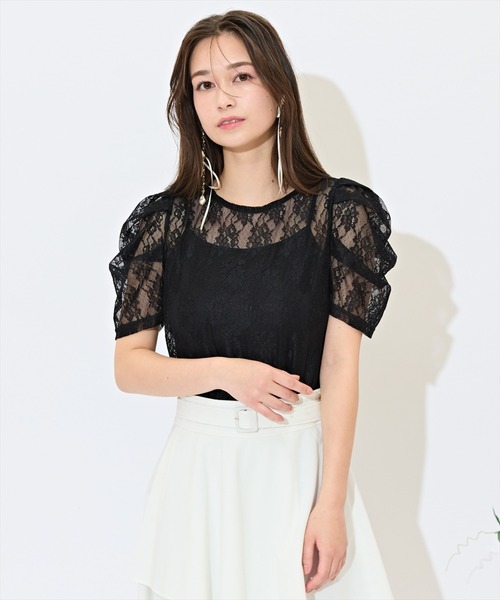 WILLSELECTION(ウィルセレクション)の「レースパワショルトップス(その他トップス・レディース・ブラック/オフホワイト・FREE)」の18枚目の写真