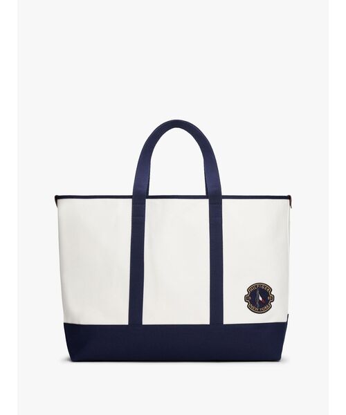 TOMMY HILFIGER(トミーヒルフィガー)の「サマートートバッグ(トートバッグ・メンズ・ベージュ/ネイビー・FREE)」の2枚目の写真