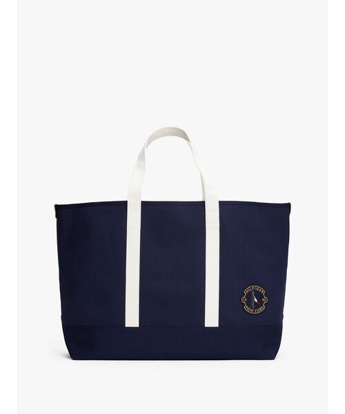 TOMMY HILFIGER(トミーヒルフィガー)の「サマートートバッグ(トートバッグ・メンズ・ベージュ/ネイビー・FREE)」の1枚目の写真