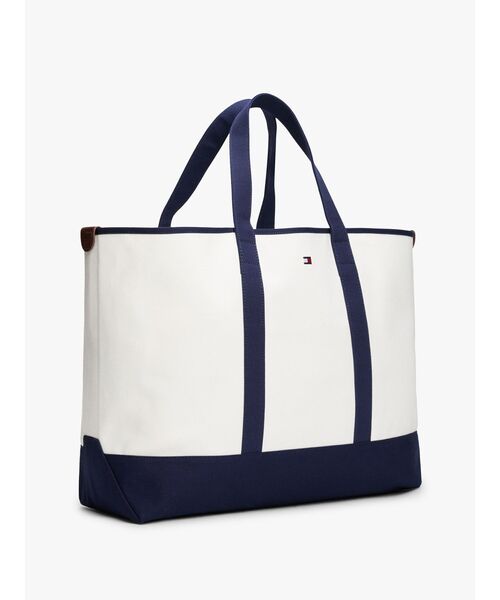 TOMMY HILFIGER(トミーヒルフィガー)の「サマートートバッグ(トートバッグ・メンズ・ベージュ/ネイビー・FREE)」の6枚目の写真