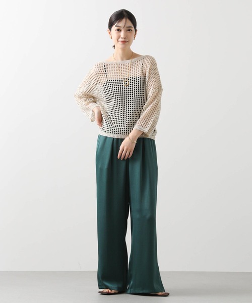 Gready Brilliant（グレディブリリアン）の「ハンマーサテンワイド（その他パンツ・レディース・グリーン/ライトベージュ・38）」の3枚目の写真