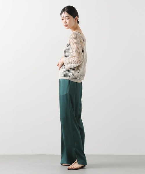 Gready Brilliant（グレディブリリアン）の「ハンマーサテンワイド（その他パンツ・レディース・グリーン/ライトベージュ・38）」の4枚目の写真