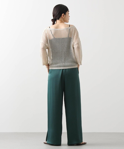 Gready Brilliant（グレディブリリアン）の「ハンマーサテンワイド（その他パンツ・レディース・グリーン/ライトベージュ・38）」の5枚目の写真