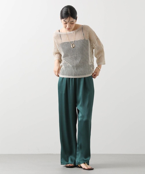 Gready Brilliant（グレディブリリアン）の「ハンマーサテンワイド（その他パンツ・レディース・グリーン/ライトベージュ・38）」の6枚目の写真