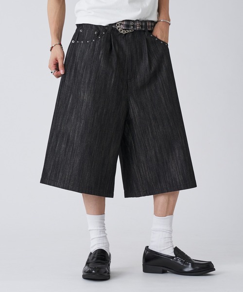 Deaile リジットバギーショーツ リジットバギーショーツ デニムパンツ【UNISEX】（デニムパンツ