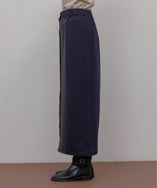 7号～13号対応ZIP開閉で表情が変わるストレッチボンディングロゴテープスカート Eimee Law（エイミーロウ） スカート 「7号〜13号対応」「シルエット