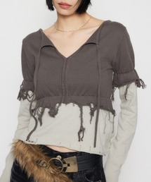 FRONT ZIP GATHER トップス（Tシャツ/カットソー）｜LAGUA GEM