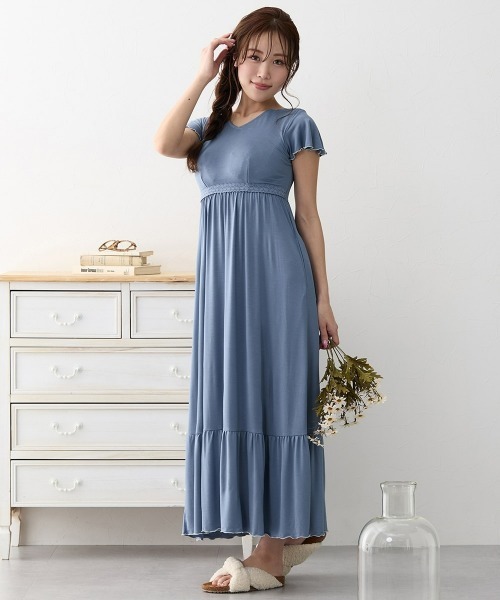 大きい胸専用】るなさんコラボ ナイトブラ一体型ルームワンピース（EF