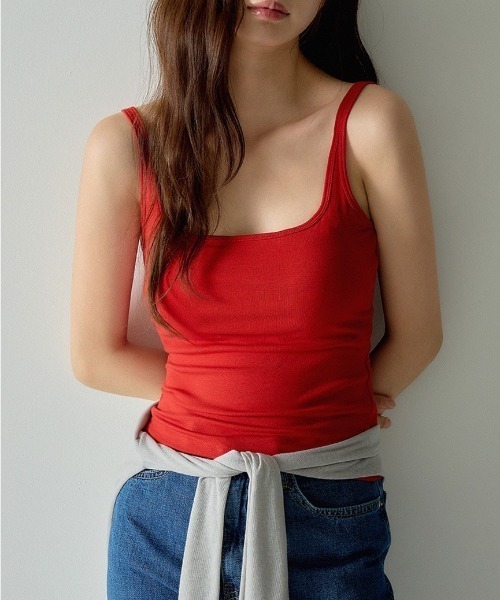 BEIDELLI(ベイデリー)の「イズベーシックカップ付きタンクトップ(タンクトップ・レディース・ブラック/レッド/グレー/アイボリー・1/2)」の4枚目の写真
