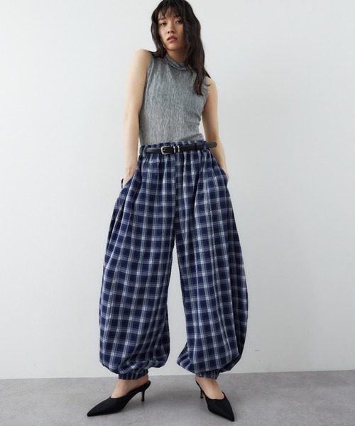 バルーンチェックパンツ（その他パンツ）｜HANNE（アン）の