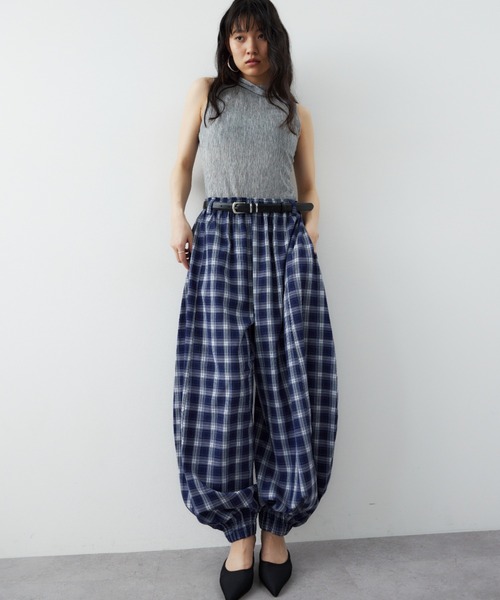 パンツ holiday WASHED CHECK SHIRT PANTS バルーンチェックパンツ（その他パンツ）｜HANNE（アン）の