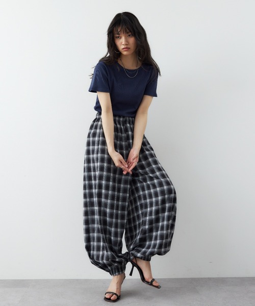 TER ET BANTINEチェック柄パンツ チェック柄パンツ