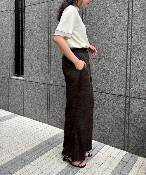 &g'aime（アンジェム）の「【&g'aime】ラメレイヤードニット　Glitter Layer Knit（ニット/セーター・レディース・ホワイト/ブラック/チャコールグレー・FREE）」の12枚目の写真