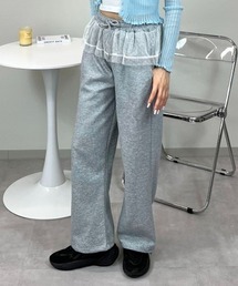 LYEON（リヨン）の「PT チュールフリル付きスウェットパンツ（スウェットパンツ）」