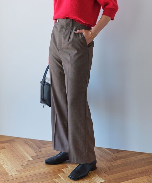 green label relaxing（グリーンレーベルリラクシング）の「［size SHORTあり］Greed グリード ストレート パンツ -ウォッシャブル-（スラックス・レディース・ネイビー/その他1/グレー/その他2・SHORT/36/38/40）」の5枚目の写真