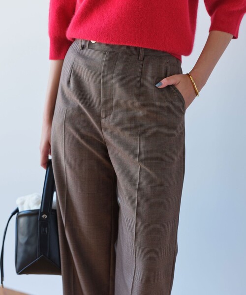 green label relaxing（グリーンレーベルリラクシング）の「［size SHORTあり］Greed グリード ストレート パンツ -ウォッシャブル-（スラックス・レディース・ネイビー/その他1/グレー/その他2・SHORT/36/38/40）」の7枚目の写真