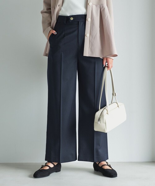 green label relaxing（グリーンレーベルリラクシング）の「［size SHORTあり］Greed グリード ストレート パンツ -ウォッシャブル-（スラックス・レディース・ネイビー/その他1/グレー/その他2・SHORT/36/38/40）」の10枚目の写真