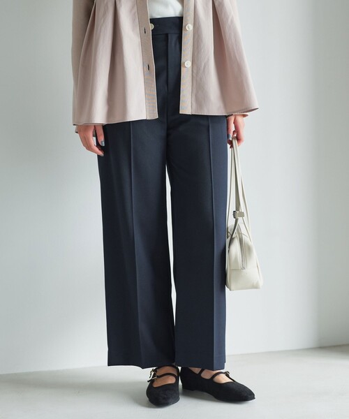 green label relaxing（グリーンレーベルリラクシング）の「［size SHORTあり］Greed グリード ストレート パンツ -ウォッシャブル-（スラックス・レディース・ネイビー/その他1/グレー/その他2・SHORT/36/38/40）」の11枚目の写真