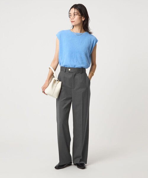 green label relaxing（グリーンレーベルリラクシング）の「［size SHORTあり］Greed グリード ストレート パンツ -ウォッシャブル-（スラックス・レディース・ネイビー/その他1/グレー/その他2・SHORT/36/38/40）」の17枚目の写真