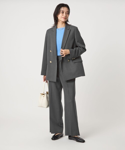 green label relaxing（グリーンレーベルリラクシング）の「［size SHORTあり］Greed グリード ストレート パンツ -ウォッシャブル-（スラックス・レディース・ネイビー/その他1/グレー/その他2・SHORT/36/38/40）」の18枚目の写真