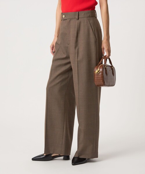 green label relaxing（グリーンレーベルリラクシング）の「［size SHORTあり］Greed グリード ストレート パンツ -ウォッシャブル-（スラックス・レディース・ネイビー/その他1/グレー/その他2・SHORT/36/38/40）」の21枚目の写真