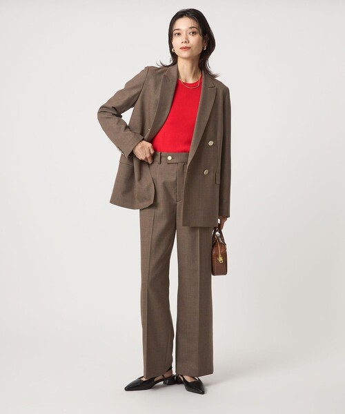 green label relaxing（グリーンレーベルリラクシング）の「［size SHORTあり］Greed グリード ストレート パンツ -ウォッシャブル-（スラックス・レディース・ネイビー/その他1/グレー/その他2・SHORT/36/38/40）」の22枚目の写真