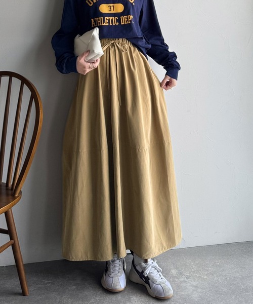 Java(ジャバ)の「《JaVaジャバコラボ》ふんわりフォルムが可愛い◎ピーチ起毛素材コクーンシルエットロングスカート(スカート・レディース・ブラック/ベージュ・LARGE/MEDIUM/SMALL/X-LARGE)」の16枚目の写真