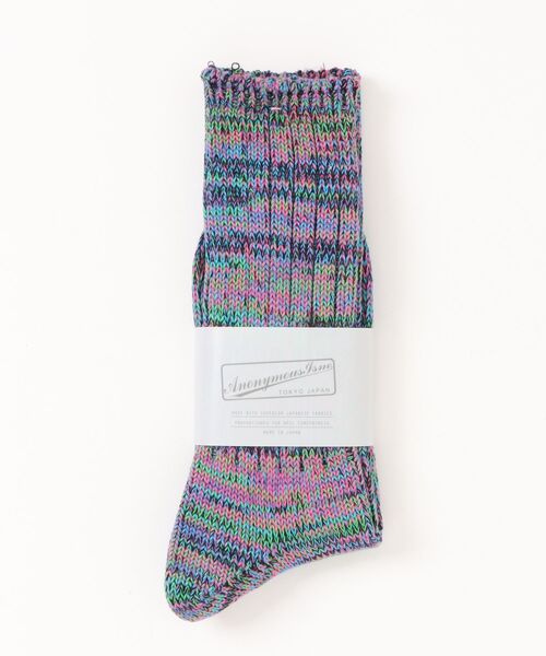 ANONYMOUSISM(アノニマスイズム)の「【AnonymousIsm】5color Mix Crew / アノニマスイズム 5カラー ミックス クルーソックス(ソックス/靴下・メンズ・ライトグリーン/インディゴブルー/オレンジ/イエロー/レッド/モスグリーン/バイオレット/ワイン/オリーブ/マルチ・25cm~27cm)」の10枚目の写真
