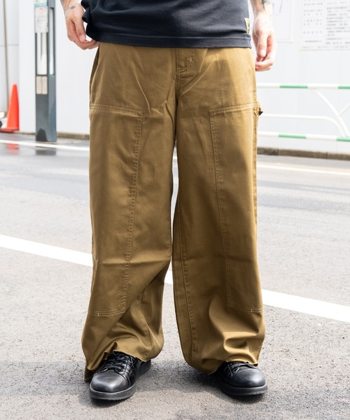 Double knee baggy pants