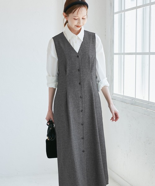 レディハンサムシリーズ ウールライクウエストタックジャンパー