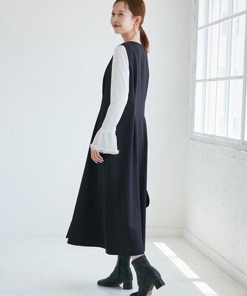 ROPE' PICNIC（ロペピクニック）の「ウエストタックジャンパースカート（ジャンパースカート・レディース・ネイビー/ライトグレー/ベージュ系その他2/ブラック系その他/グレー・FREE）」の15枚目の写真