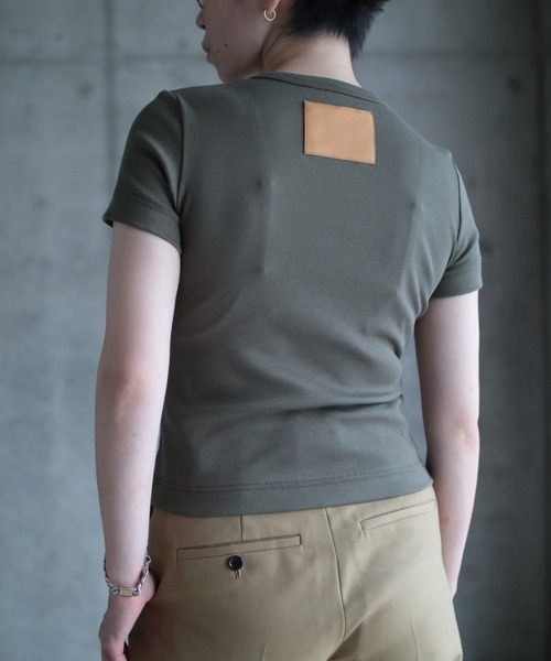 G.V.G.V.(ジーヴィージーヴィー)の「RIB H/S TEE(Tシャツ/カットソー・レディース・ブラウン/ネイビー/カーキ/ホワイト/ブラック・ONE SIZE)」の4枚目の写真
