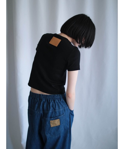 G.V.G.V.(ジーヴィージーヴィー)の「RIB H/S TEE(Tシャツ/カットソー・レディース・ブラウン/ネイビー/カーキ/ホワイト/ブラック・ONE SIZE)」の2枚目の写真