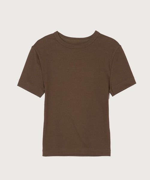 G.V.G.V.(ジーヴィージーヴィー)の「RIB H/S TEE(Tシャツ/カットソー・レディース・ブラウン/ネイビー/カーキ/ホワイト/ブラック・ONE SIZE)」の9枚目の写真