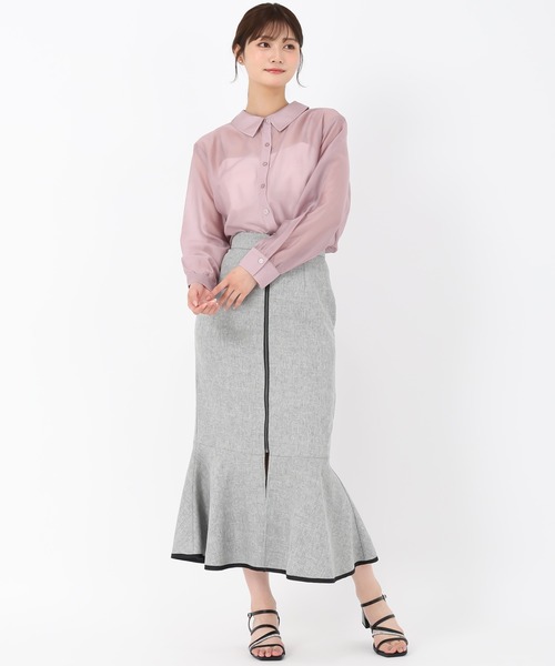 MISCH MASCH(ミッシュマッシュ)の「バックリボンシアーシャツ(シャツ/ブラウス・レディース・ベージュ/ピンク/ブラック・フリ-)」の21枚目の写真
