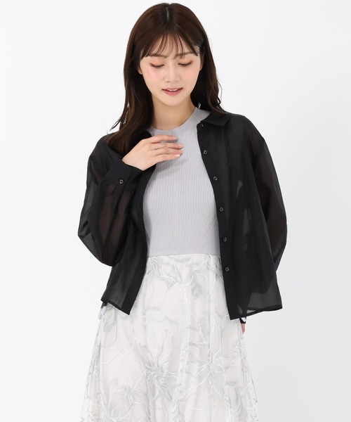 MISCH MASCH(ミッシュマッシュ)の「バックリボンシアーシャツ(シャツ/ブラウス・レディース・ベージュ/ピンク/ブラック・フリ-)」の9枚目の写真