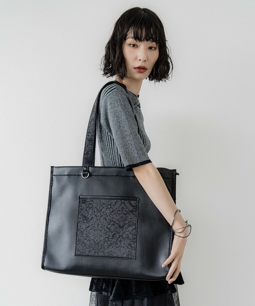 【HARE(ハレ)】ブラック トートバッグ 楽天市場】(M)レザーパーツトートBAG HARE ハレ バッグ トート