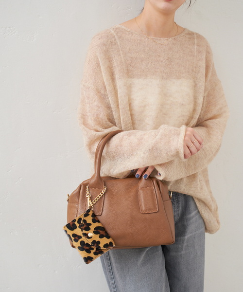 Spick & Span（スピックアンドスパン）の「MILOS / ミロス 別注ミニボストンバッグ（ボストンバッグ・レディース・ブラック/ブラウン・FREE）」の3枚目の写真