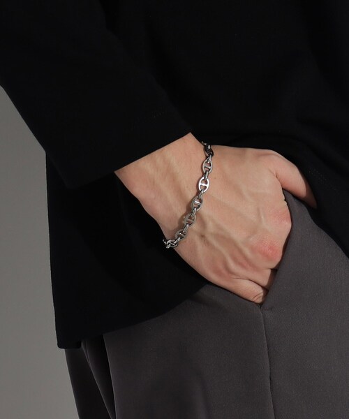 tk.TAKEO KIKUCHI(ティーケータケオキクチ)の「ステンレスアソートチェーンブレスレット(ブレスレット・メンズ・シルバー系2/シルバー系/シルバー系1・00)」の8枚目の写真