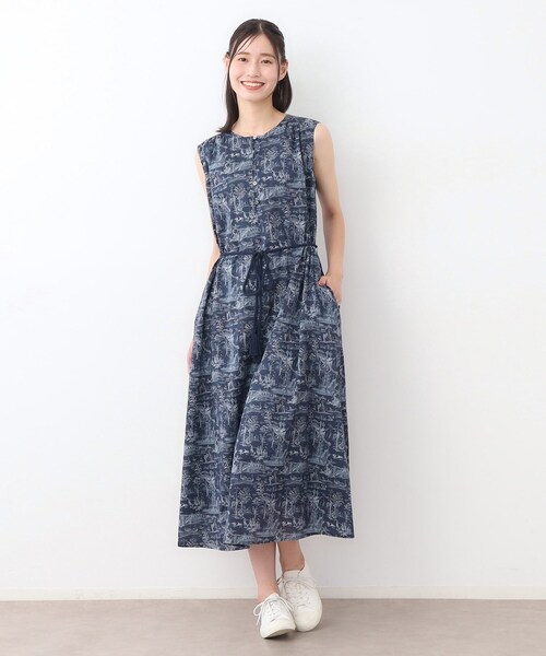 新品未使用タグ付き　LAURA ASHLEY　ワンピース 激安 ローラアシュレイ ワンピース ネイビー 新品未使用 タグ付