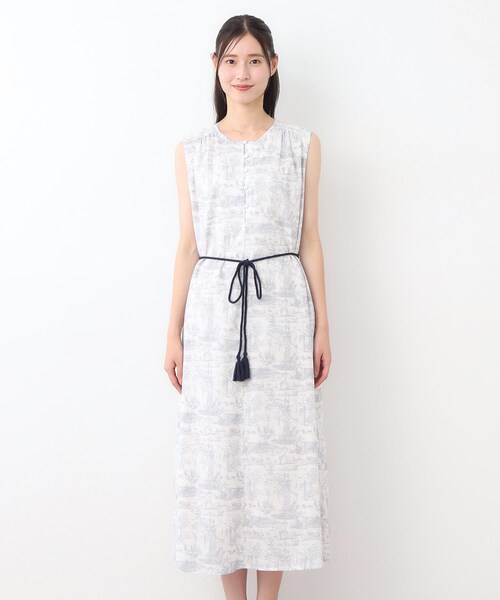 LAURA ASHLEY(ローラアシュレイ)の「【STORY掲載!/コットン100%/同柄アイテムあり】ブレイスミス トワル柄 ワンピース(ワンピース・レディース・ホワイト系3/ネイビー系・38/40)」の9枚目の写真